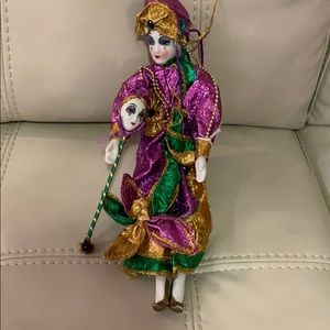 Mardi Gras porcelain doll